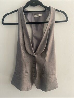 Ricki's Silver-Gray Draped Sleeveless Vest